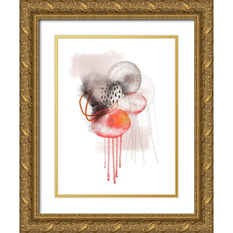 Neutral Space Gold Ornate Wood Framed Art Print with Double Matting by Urban Epiphany