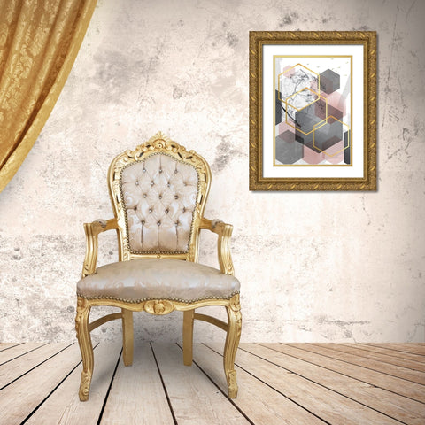 PGG Abstract Landscape 1 Gold Ornate Wood Framed Art Print with Double Matting by Urban Epiphany