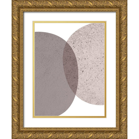 Mid Century ColorDew Burgundy 6 Gold Ornate Wood Framed Art Print with Double Matting by Urban Epiphany
