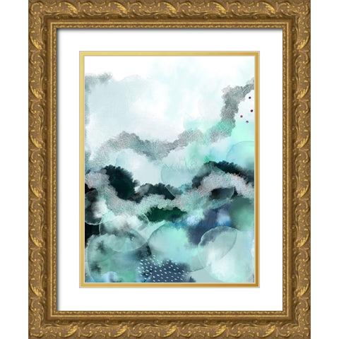 Evolving Ocean New Gold Ornate Wood Framed Art Print with Double Matting by Urban Epiphany
