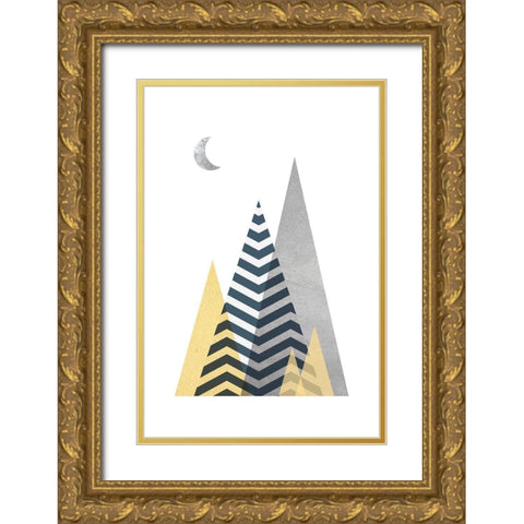 Scandinavian Mountains 1 Gold Ornate Wood Framed Art Print with Double Matting by Urban Epiphany