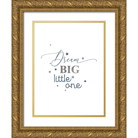 Grey Mountains 2 Gold Ornate Wood Framed Art Print with Double Matting by Urban Epiphany