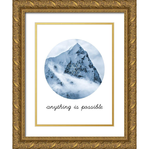 Anything is Possible Gold Ornate Wood Framed Art Print with Double Matting by Urban Epiphany