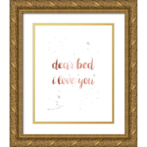 Rose Gold Inspirational Quotes 1 Gold Ornate Wood Framed Art Print with Double Matting by Urban Epiphany