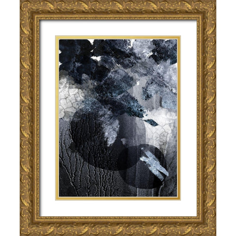 Shattered Abstract 1 Gold Ornate Wood Framed Art Print with Double Matting by Urban Epiphany