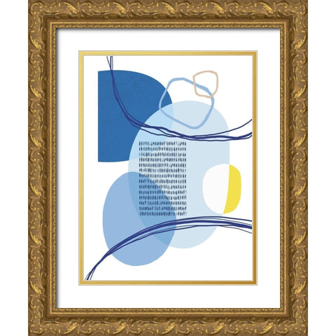 Abstract Greek Odyssey 1 Gold Ornate Wood Framed Art Print with Double Matting by Lula Bijoux and Company