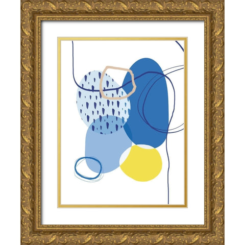 Abstract Greek Odyssey 2 Gold Ornate Wood Framed Art Print with Double Matting by Lula Bijoux and Company
