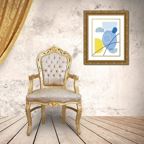 Abstract Greek Odyssey 6 Gold Ornate Wood Framed Art Print with Double Matting by Lula Bijoux and Company