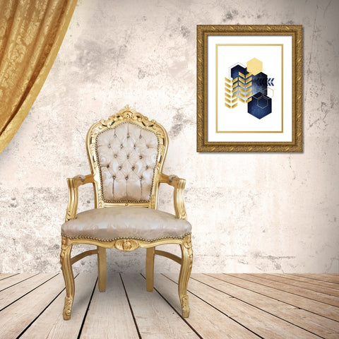 Geometric Greek Odyssey 3 Gold Ornate Wood Framed Art Print with Double Matting by Lula Bijoux and Company