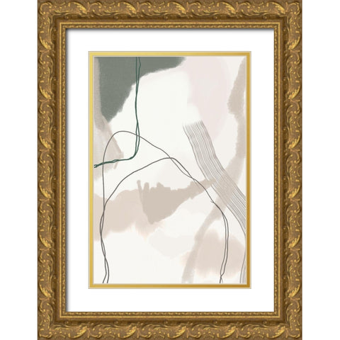 Poise Gold Ornate Wood Framed Art Print with Double Matting by Urban Epiphany