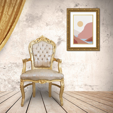 Canyon Views 2 Gold Ornate Wood Framed Art Print with Double Matting by Urban Epiphany