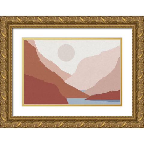 Canyon Views 4 Gold Ornate Wood Framed Art Print with Double Matting by Urban Epiphany