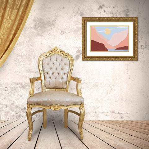 Canyon Views 5 Gold Ornate Wood Framed Art Print with Double Matting by Urban Epiphany