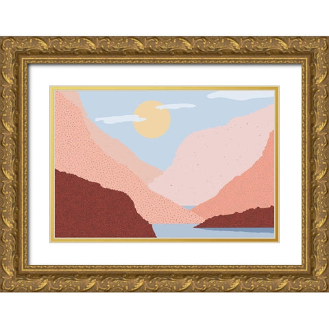 Canyon Views 5 Gold Ornate Wood Framed Art Print with Double Matting by Urban Epiphany