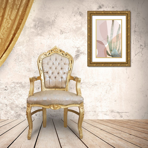 Dusty Desert Collage 2 Gold Ornate Wood Framed Art Print with Double Matting by Urban Epiphany