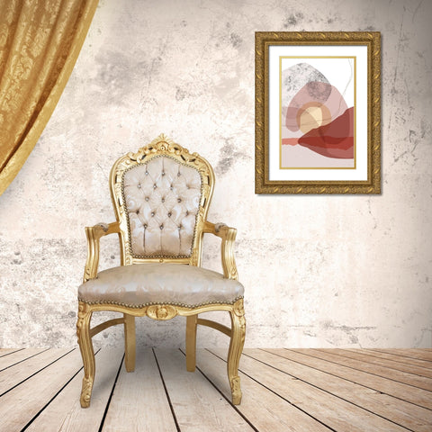 Dusty Desert Rocks 1 Gold Ornate Wood Framed Art Print with Double Matting by Urban Epiphany