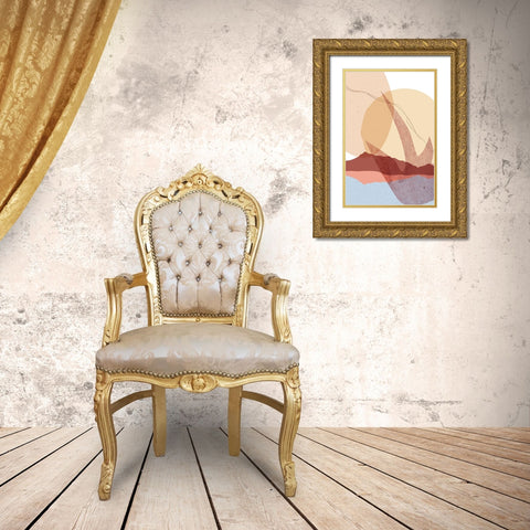 Dusty Desert Rocks 2 Gold Ornate Wood Framed Art Print with Double Matting by Urban Epiphany