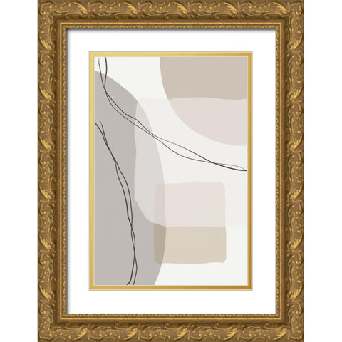Peaceful Gold Ornate Wood Framed Art Print with Double Matting by Urban Epiphany