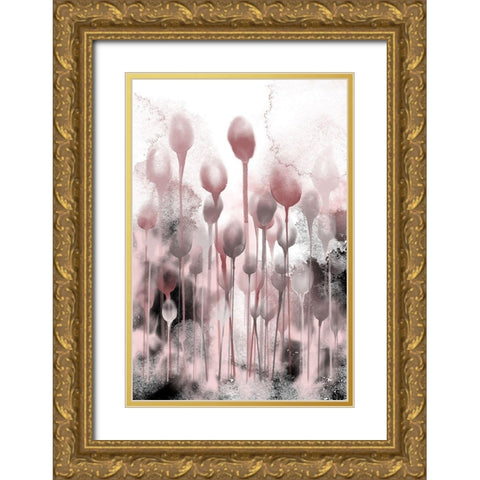 Enlightened Minds Blush Gold Ornate Wood Framed Art Print with Double Matting by Urban Epiphany