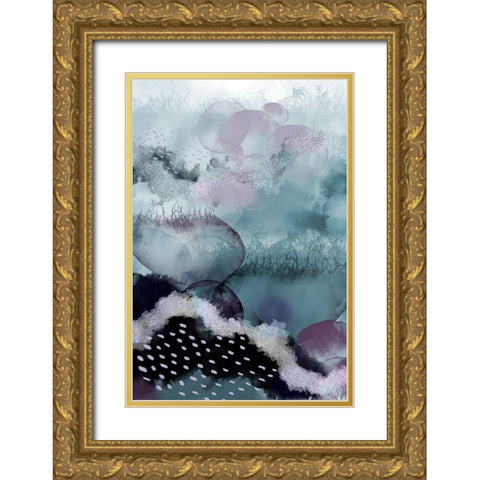 Evolving Ocean Part 2 Gold Ornate Wood Framed Art Print with Double Matting by Urban Epiphany