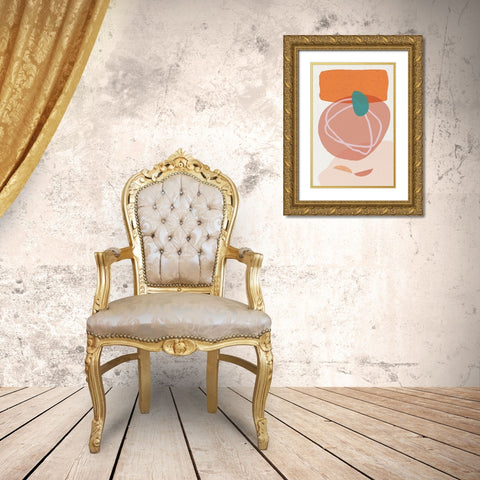 Mid Century Brights 15 Gold Ornate Wood Framed Art Print with Double Matting by Urban Epiphany
