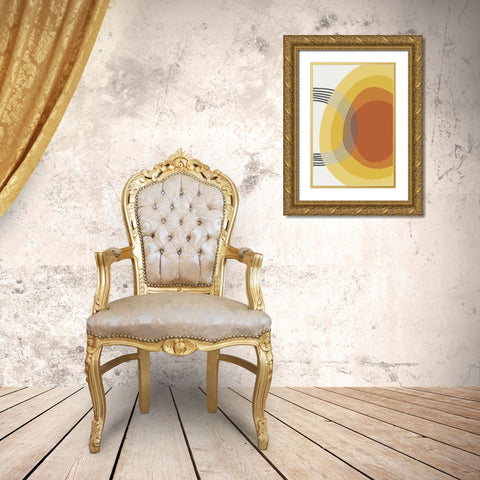 Mid Century Brights 16 Gold Ornate Wood Framed Art Print with Double Matting by Urban Epiphany