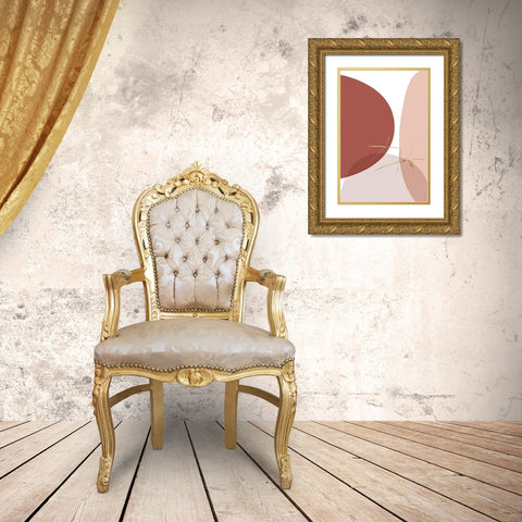 Minimalist Desert Tones 1 Gold Ornate Wood Framed Art Print with Double Matting by Urban Epiphany