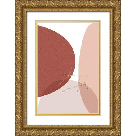 Minimalist Desert Tones 1 Gold Ornate Wood Framed Art Print with Double Matting by Urban Epiphany