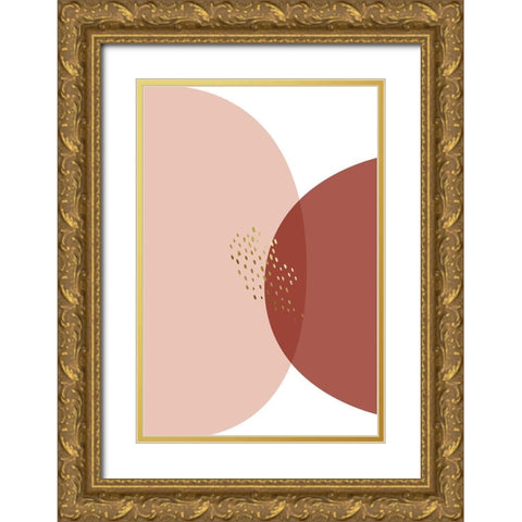 Minimalist Desert Tones 2 Gold Ornate Wood Framed Art Print with Double Matting by Urban Epiphany