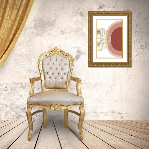 Minimalist Desert Tones 6 Gold Ornate Wood Framed Art Print with Double Matting by Urban Epiphany