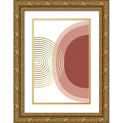Minimalist Desert Tones 6 Gold Ornate Wood Framed Art Print with Double Matting by Urban Epiphany
