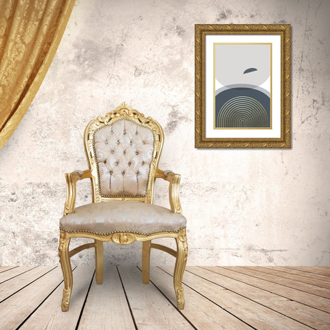 Neutral Tones 3 Gold Ornate Wood Framed Art Print with Double Matting by Urban Epiphany