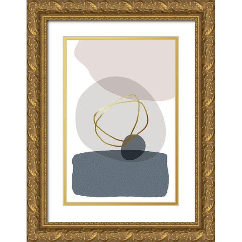 Neutral Tones 4 Gold Ornate Wood Framed Art Print with Double Matting by Urban Epiphany
