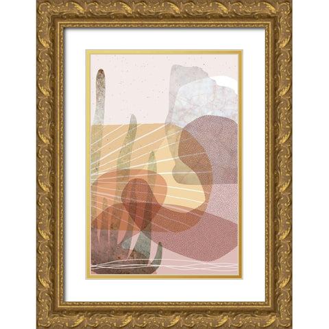 Dusty Desert 2 Gold Ornate Wood Framed Art Print with Double Matting by Urban Epiphany
