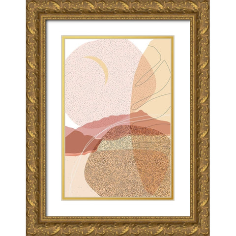 Dusty Desert 3 Gold Ornate Wood Framed Art Print with Double Matting by Urban Epiphany