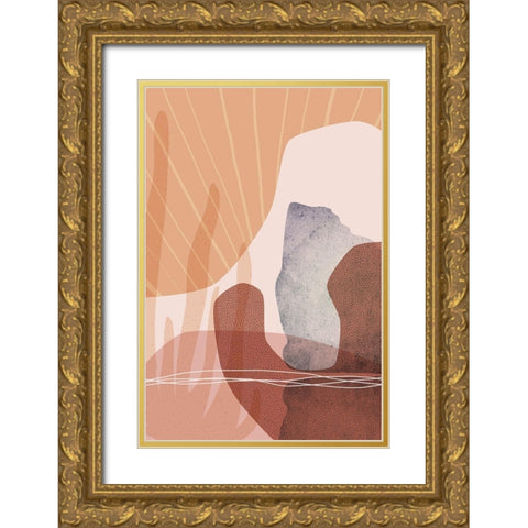 Dusty Desert 8 Gold Ornate Wood Framed Art Print with Double Matting by Urban Epiphany