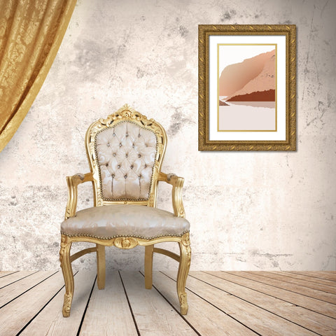 Boho Reflection 2 Gold Ornate Wood Framed Art Print with Double Matting by Urban Epiphany