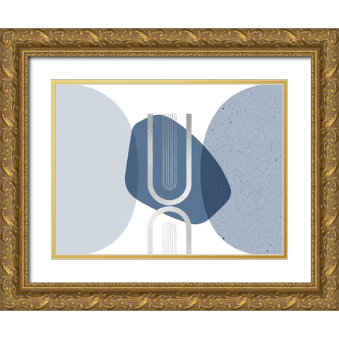 Mid Century Elegance 2 Gold Ornate Wood Framed Art Print with Double Matting by Urban Epiphany