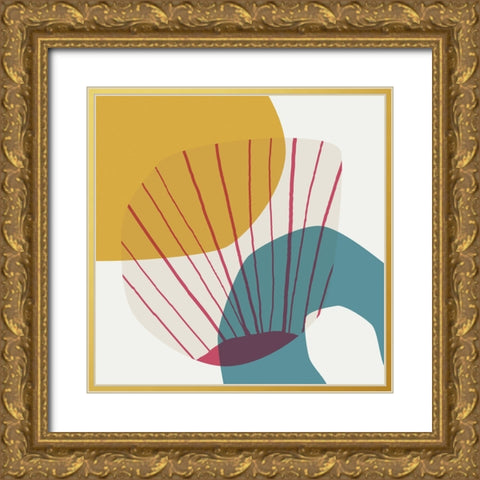 Minimalist Playful 4 Gold Ornate Wood Framed Art Print with Double Matting by Urban Epiphany