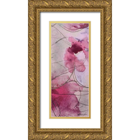 Flower Bomb 1 Gold Ornate Wood Framed Art Print with Double Matting by Brown,Victoria