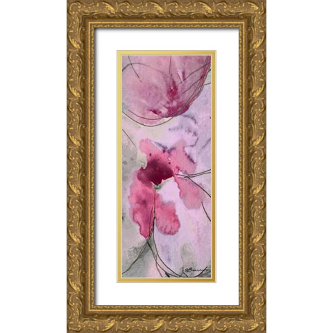 Flower Bomb 2 Gold Ornate Wood Framed Art Print with Double Matting by Brown,Victoria