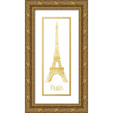 Gold Foil Paris Gold Ornate Wood Framed Art Print with Double Matting by Brown,Victoria