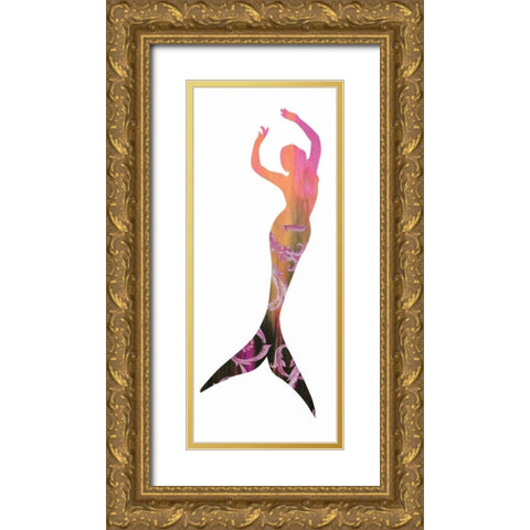 Mermaid 2 Gold Ornate Wood Framed Art Print with Double Matting by Brown,Victoria