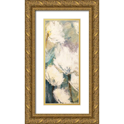 Floral Detonation 1 Gold Ornate Wood Framed Art Print with Double Matting by Brown,Victoria