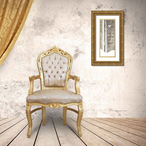 Calm And Bright Gold Ornate Wood Framed Art Print with Double Matting by Brown,Victoria