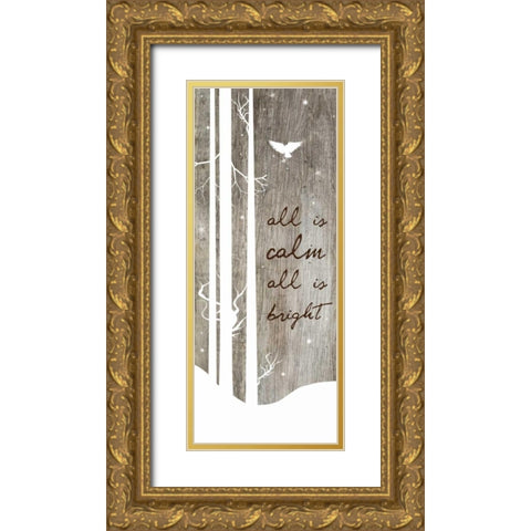 Calm And Bright Gold Ornate Wood Framed Art Print with Double Matting by Brown,Victoria