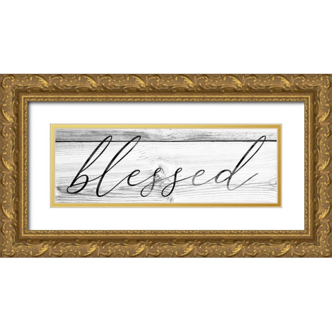 Blessed Gold Ornate Wood Framed Art Print with Double Matting by Brown, Victoria