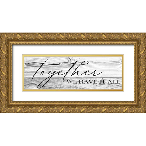 Together Gold Ornate Wood Framed Art Print with Double Matting by Brown, Victoria