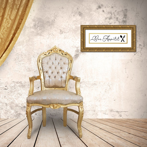 Kitchen Words 4 Gold Ornate Wood Framed Art Print with Double Matting by Brown, Victoria
