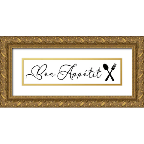 Kitchen Words 4 Gold Ornate Wood Framed Art Print with Double Matting by Brown, Victoria